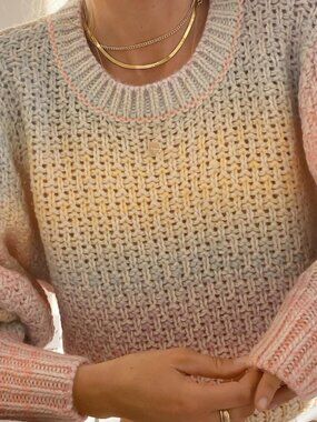 Steele Jagger Knit Pastel Ombre Sweater